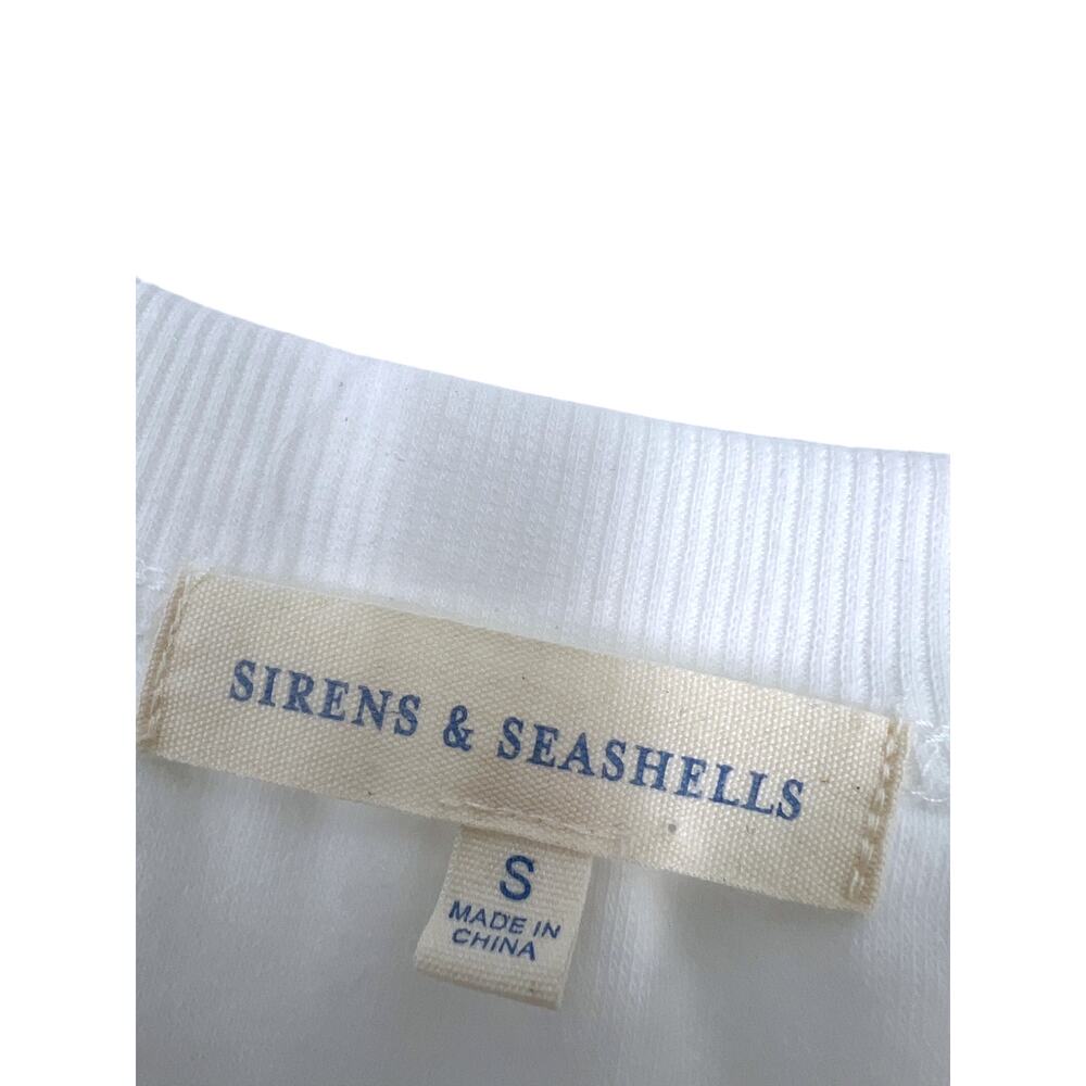 S Terry Crewneck Pullover Sweatshirt Top Tennis Country Club Crest Old Money - Picture 6 of 6